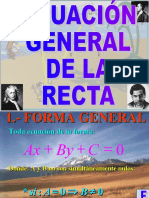 Ecuación General de La Recta