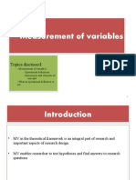 Identify and Measurement of Variables