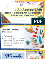 Lesson 1 Defining Arts (Assumptions, Scope, and Limitation) - Final