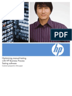 Optimizing Manual Testing With HP Business Process Testing Software Whitepaper