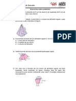 Exercícios sobre pirâmides geométricas