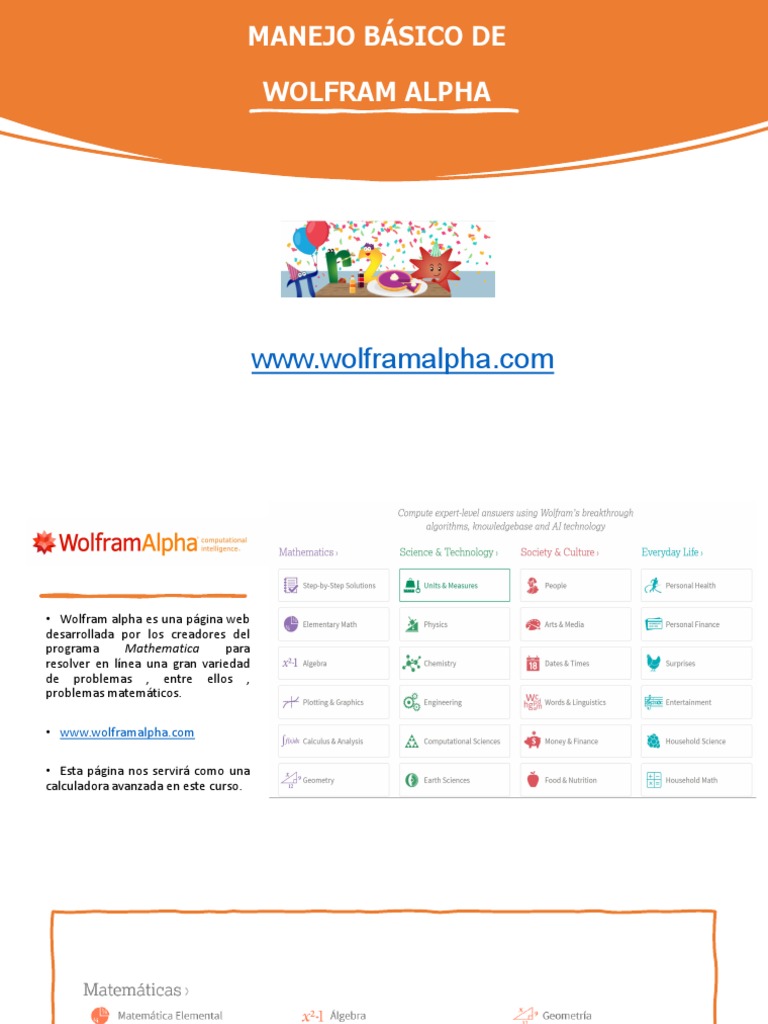 Uso básico de Wolfram Alpha | PDF | Matriz (Matemáticas) | Análisis ...