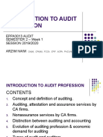 WK 1 Introduction To Audit Profession