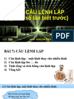 Bai 7 Cau Lenh Lap