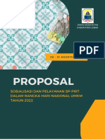 Proposal Kegiatan Sosialisasi Dan Pelayanan Sp-Pirt Dalam Rangka Hari Nasional Umkm Tahun 2022 - 2