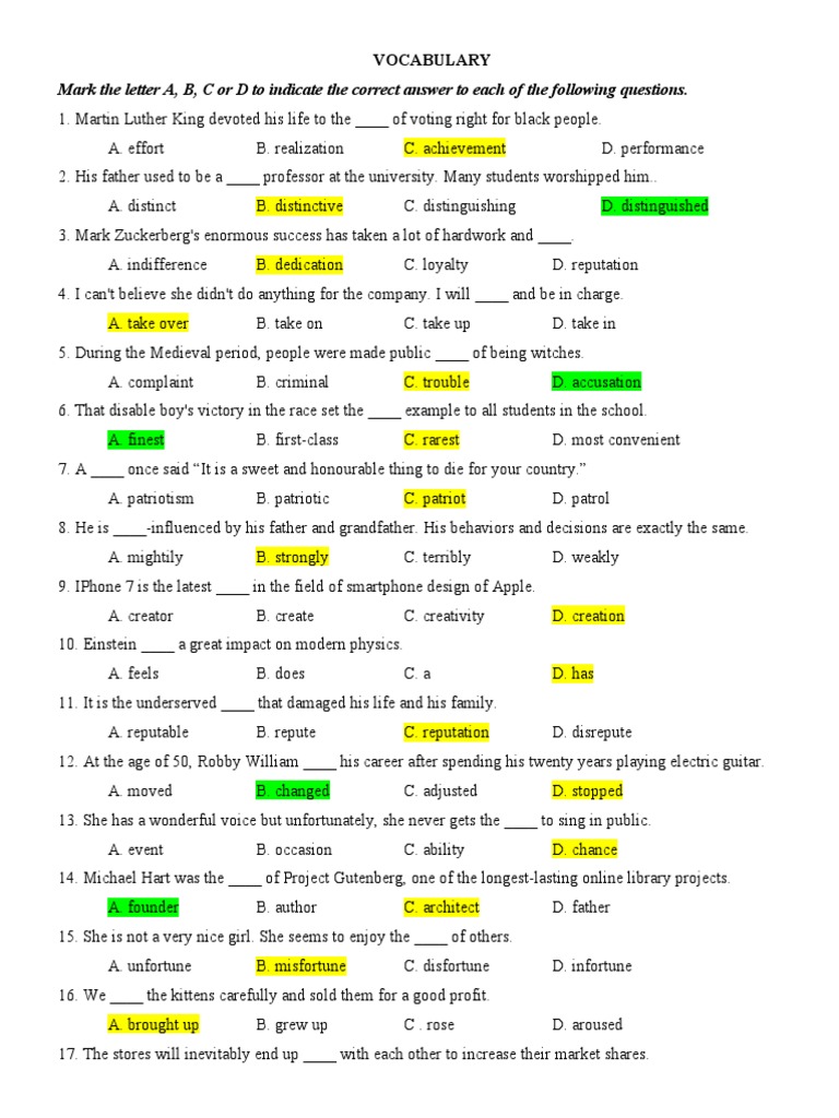 VOCABULARY | PDF