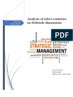 Analysis of Hofstede dimensions scores of China, India, Russia and USA
