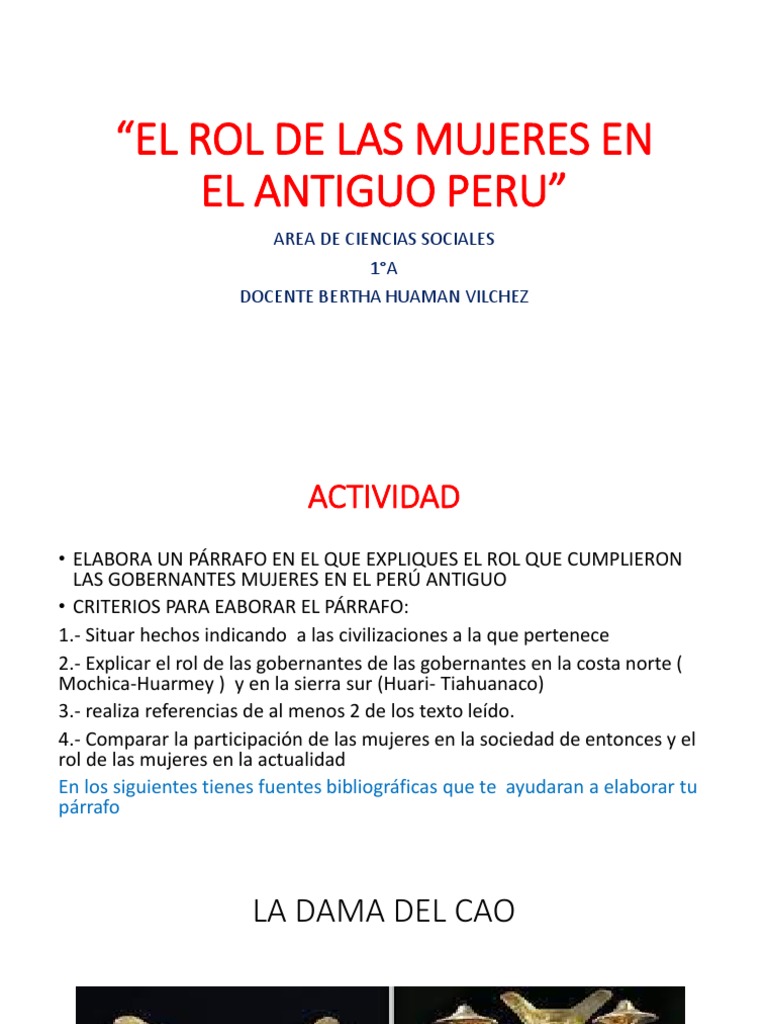 Las Mujeres En El Peru Antiguo Pdf