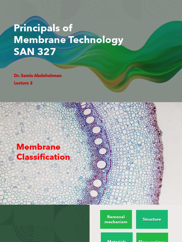 Lecture # 2 - Membrane Classification | PDF