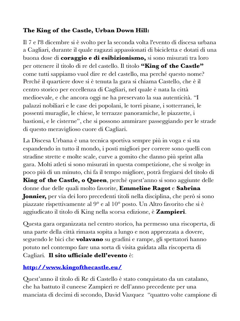 King of The Castle | PDF