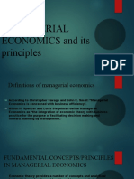 Managerial ECONOMICS and Its Principles