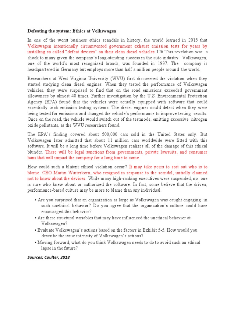 Volkswagen Emissions Scandal Explained | PDF | Volkswagen | Exhaust Gas