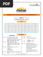 CL - 2 - NSTSE-2023-Paper-487 Key