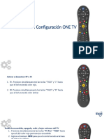 ONE TV Configuracion Del Control