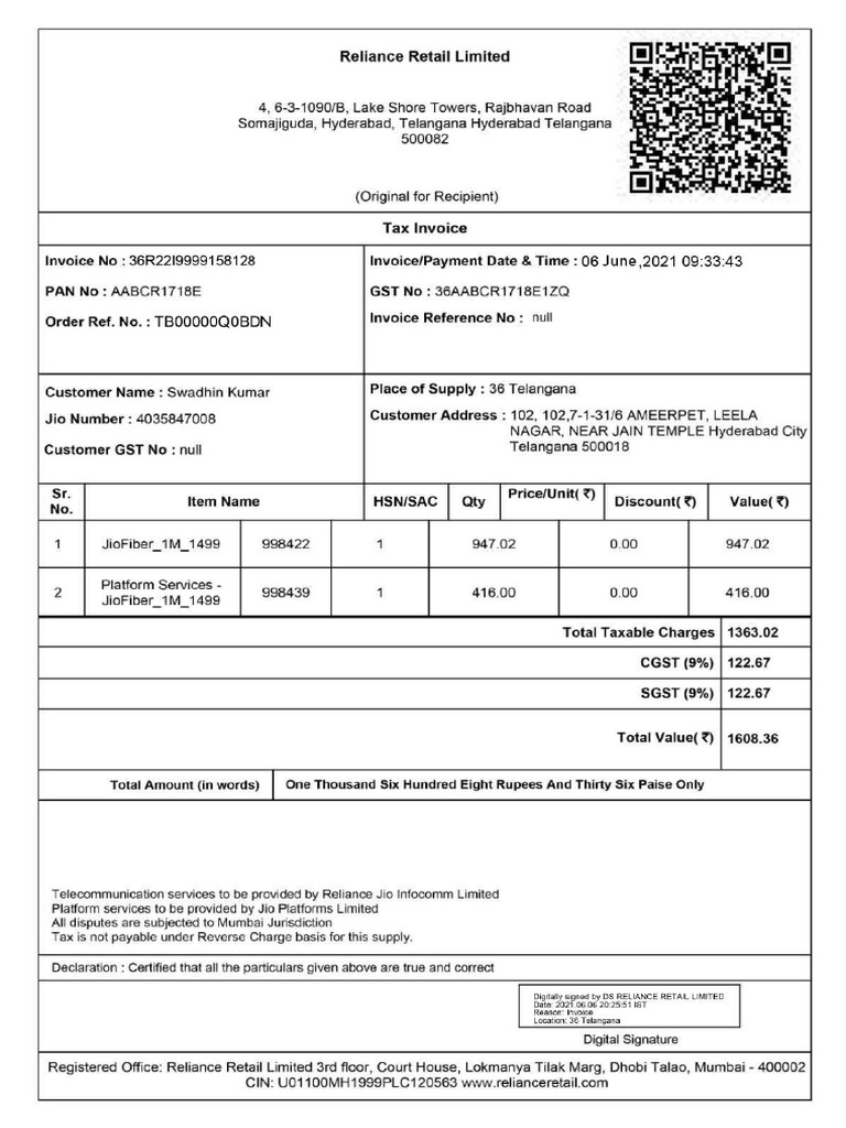 June Invoice PDF