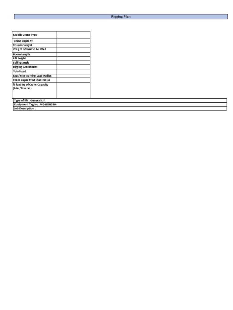 330-S015AB Rigging Plan With 200T Crane | PDF