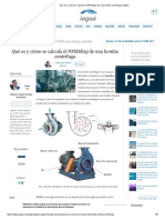 Qué Es y Cómo Se Calcula El NPSHdisp de Una Bomba Centrífuga - Iagua