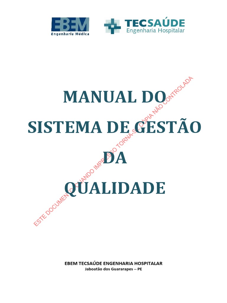 Manual de Gestão da Qualidade EBEM | PDF | Qualidade (negócios ...