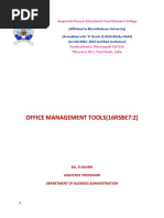 Office Management Tools (16rsbe7:2) : Sengamalathayaar Educational Trust Women'S College