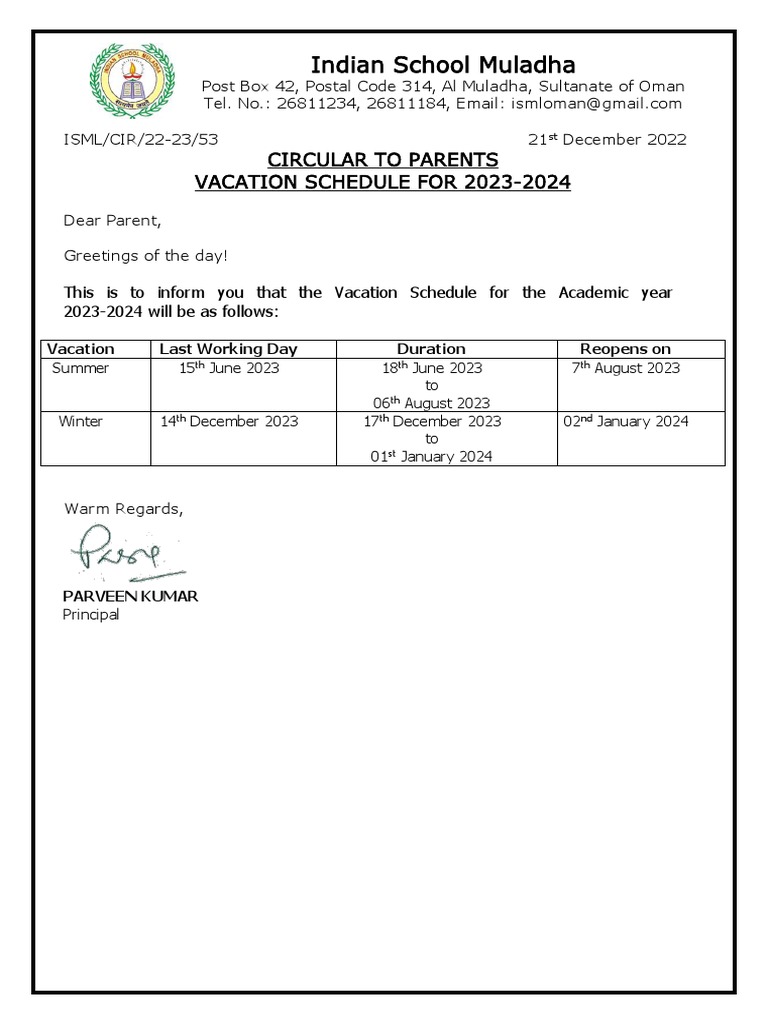 circular-to-parents-vacation-schedule-pdf