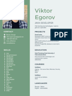 Viktor Egorov, Java Developer, CV