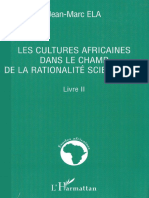 J-M ELA - Les Cultures Africaines Dans Le Champ de La Rationalite Scientifique Livre II CORR12 NB12