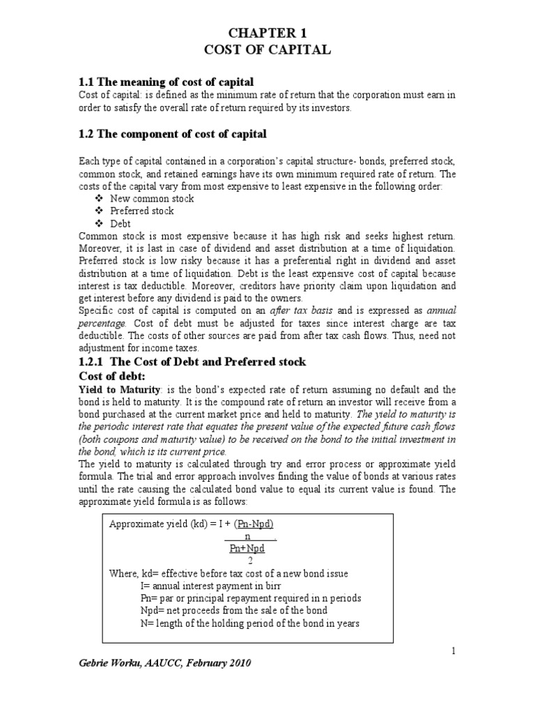 Understanding Cost of Capital | PDF | Cost Of Capital | Capital Structure