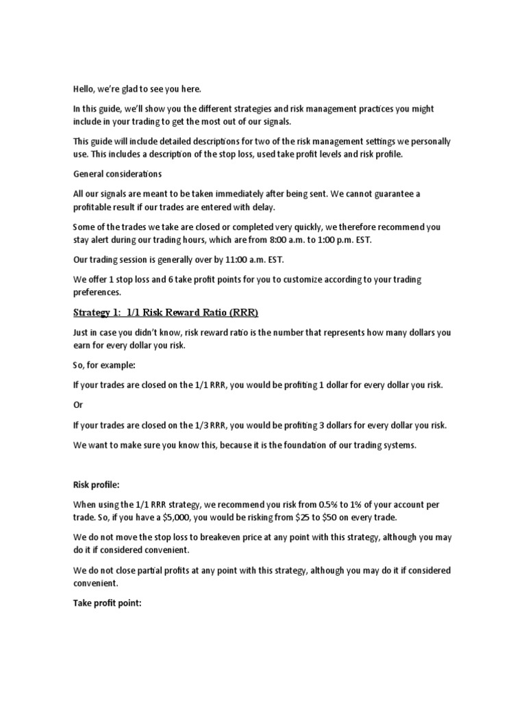 Signal Trading Guide Pdf Algorithmic Trading Risk