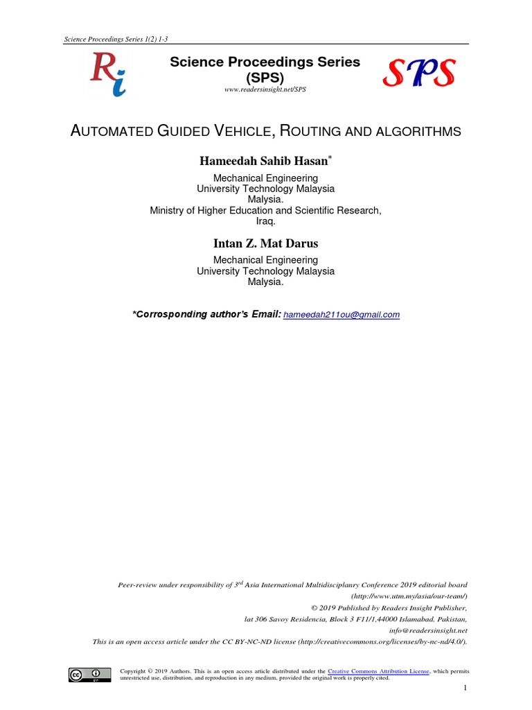 Automated Guided Vehicle Routing and Algorithms | PDF | Routing ...