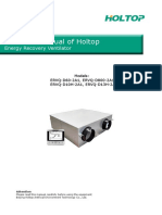 Technical Manual for Holtop Energy Recovery Ventilator Models ERVQ-D60-2A1, ERVQ-D800-2A1, ERVQ-D10H-2A1, ERVQ-D13H-2A1