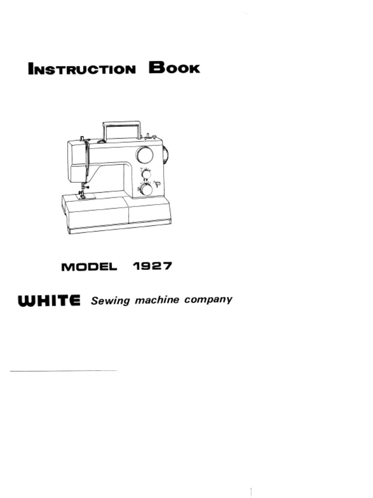 White 1927 UsMan (EN) | PDF | Sewing Machine | Sewing