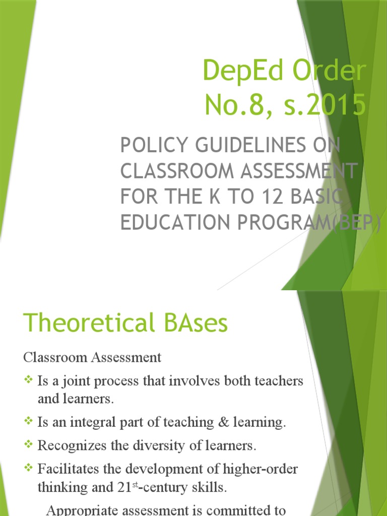 Deped Order No. 8 S. 2015 Pdf