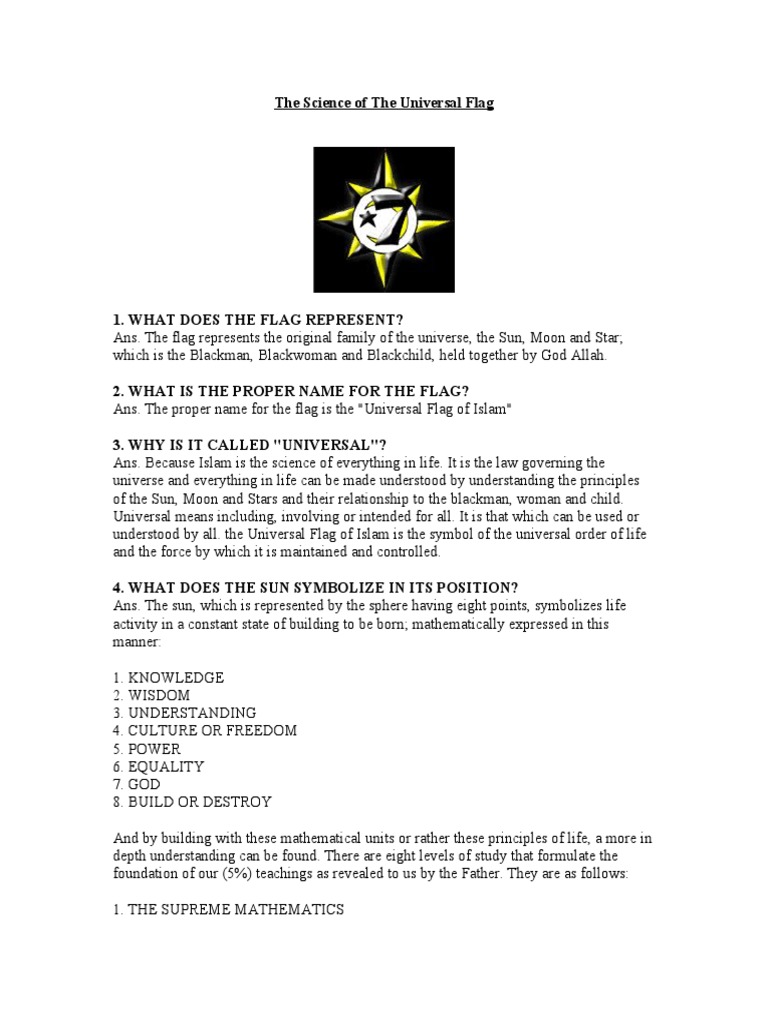 Understanding the Universal Flag of Islam | PDF