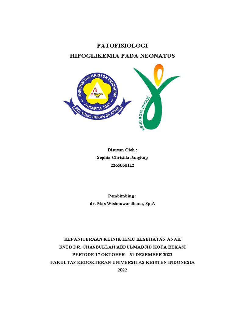 Patofisiologi Hipoglikemik Pada Neonatus - Sephia C. Jangkup ...