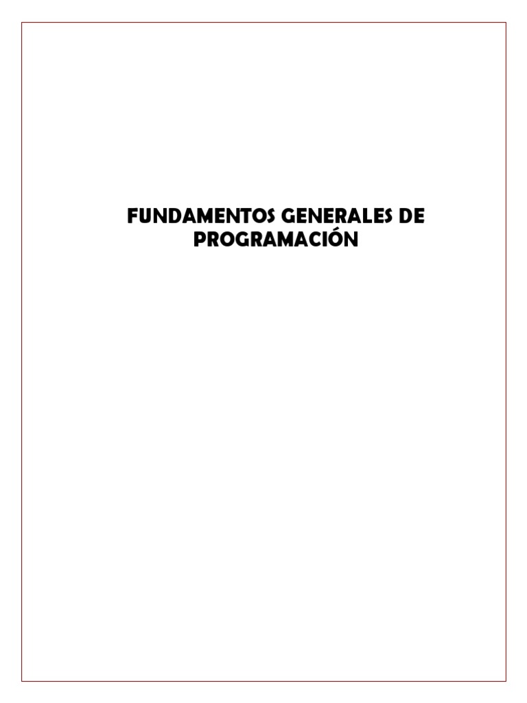 Fundamentos de Programación en C | PDF | Lenguaje de programación | C ...