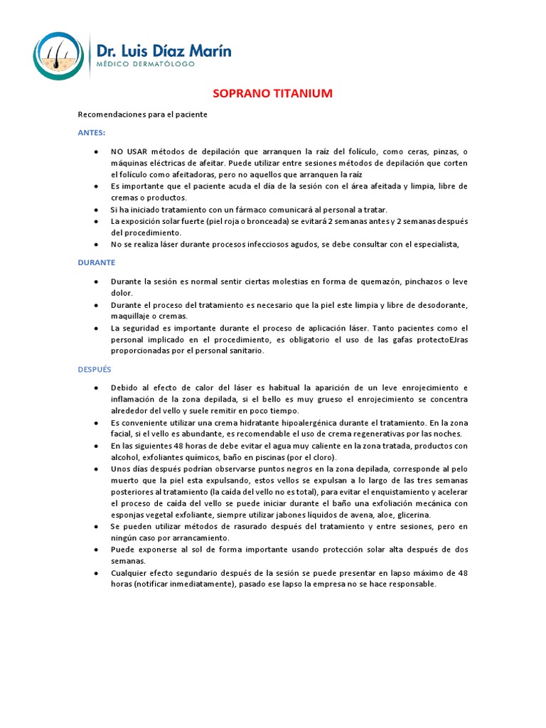 Soprano Titanium PDF Especialidades Medicas Medicina CLINICA