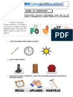 Comunicacion Examen 5 Años