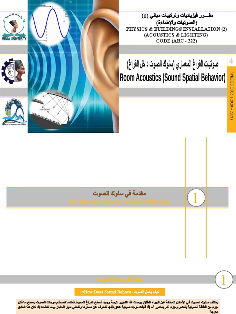 35230lecture 04 20 21 Room Acoustics Sound Spatial Behavior Pdf
