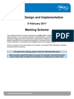 Analysis Design and Implementation March 2017 Exam Marking Scheme - Final