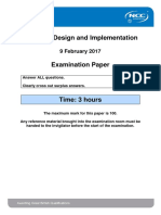 Analysis Design and Implementation March 2017 Exam - FINAL