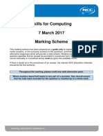 Skills For Computing March 2017 Exam Marking Scheme - FINAL