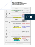 Educ Research Course Schedule