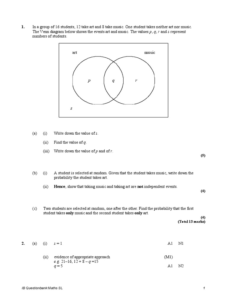 Probability and Statistics Exam Solutions | PDF | Mathematics ...