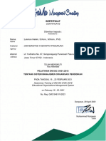 Edit SERTIFIKAT Pelatihan ISO 21001 - 2018 UYP-1