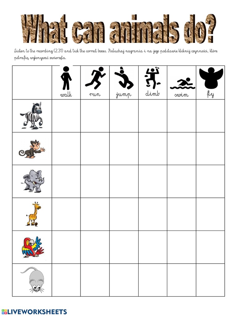 Walk Run Jump Climb Swim Fly | PDF