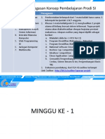 Penegasan Konsep Pembelajaran Prodi SI: Semester Mata Kuliah Penegasan