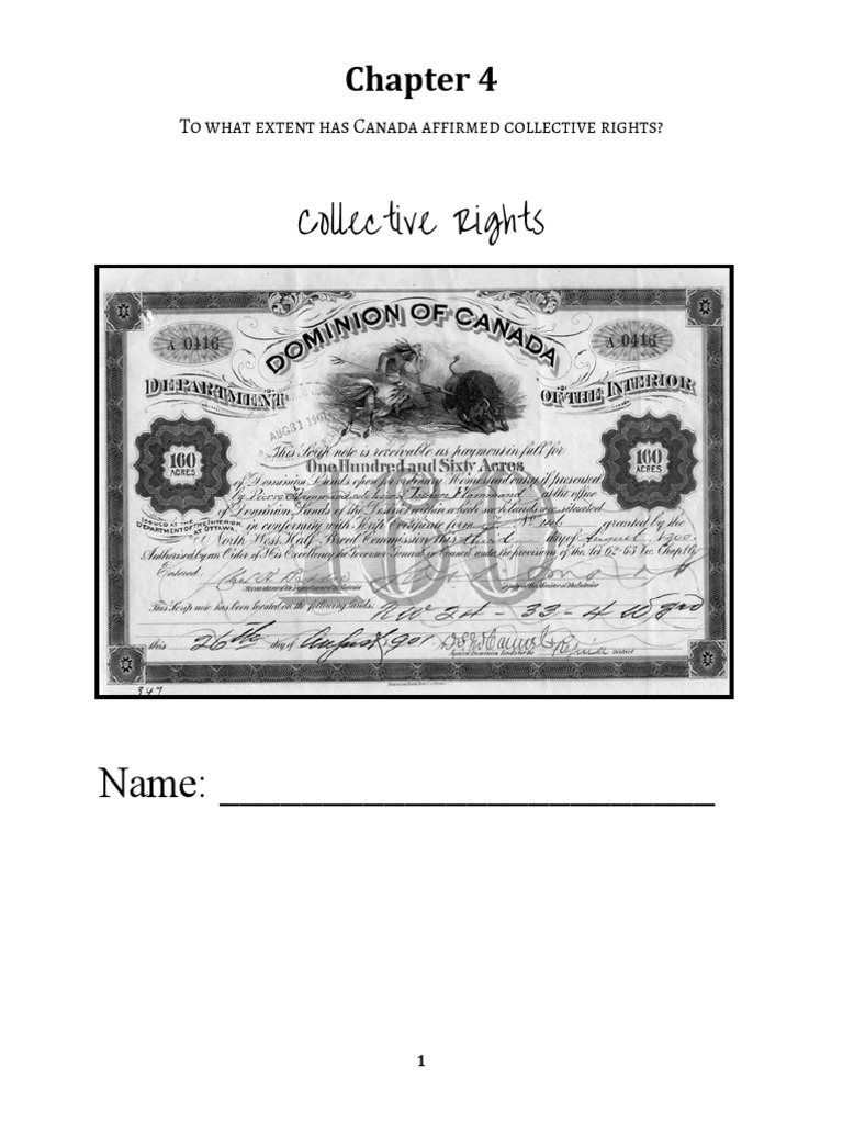 Grade 9 Social Studies Chapter 4 Booklet PDF Métis Provinces And