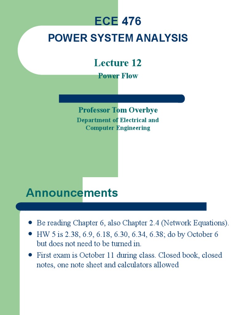 ECE4762011 Lect12 | PDF | Algebra | Mathematical Analysis