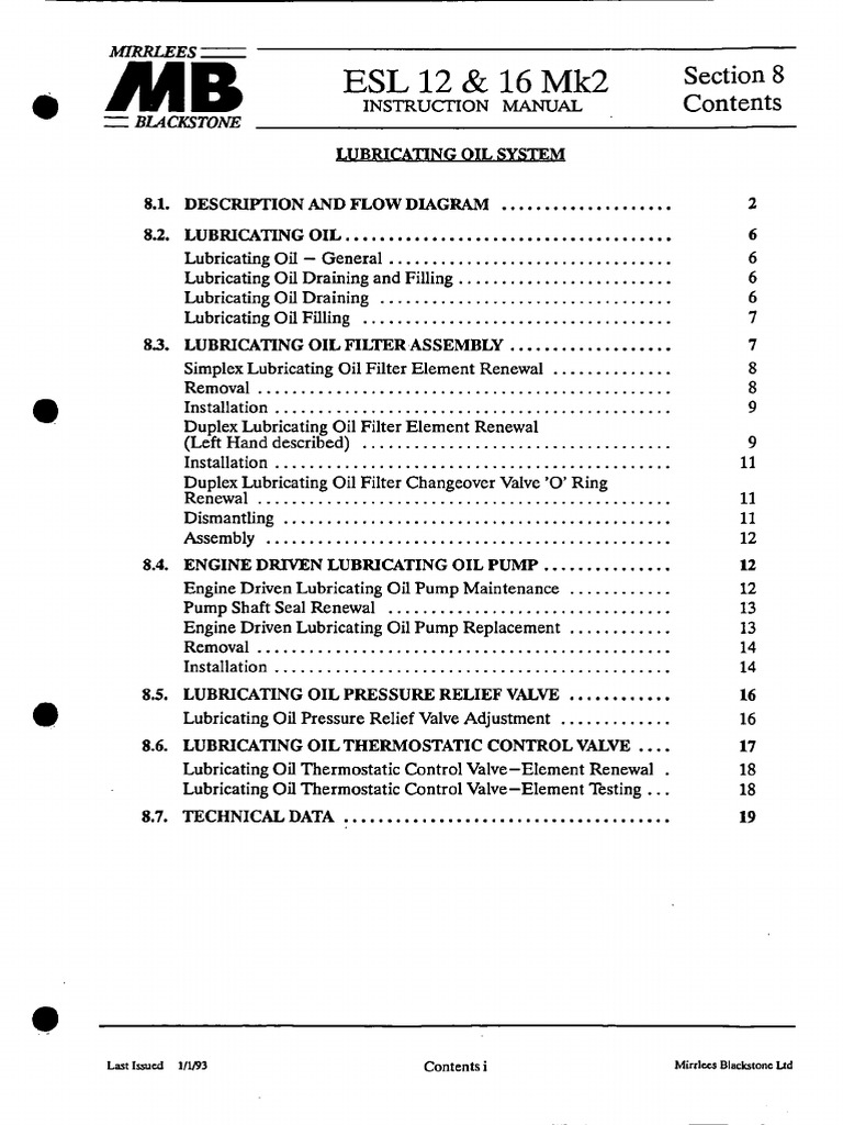 8Lubricating Oil System PDF Valve Internal Combustion Engine