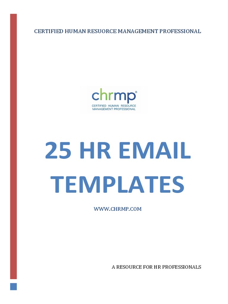 25 HR Email Templete PDF Human Resource Management Employment